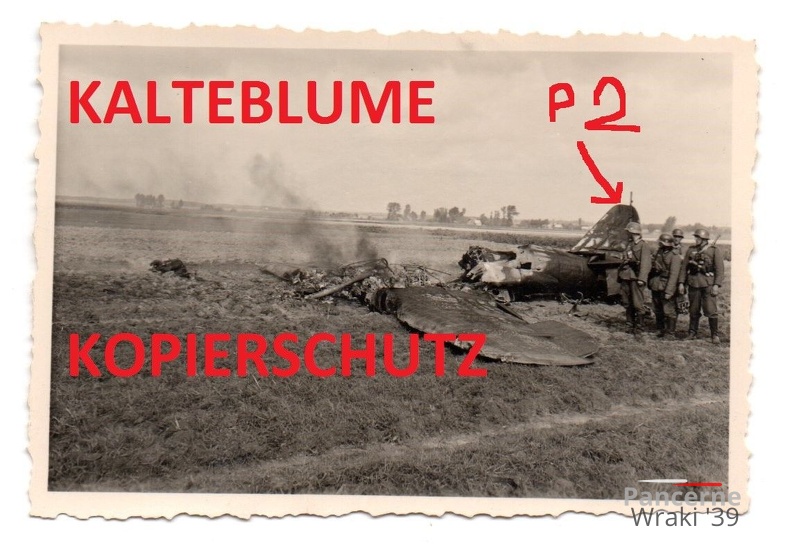 [Z.Inf.Rgt.102.001] Polnisches Flugzeug , Kennung P 2 . Region Lodz , Polen Feldzug 1939 a.jpg