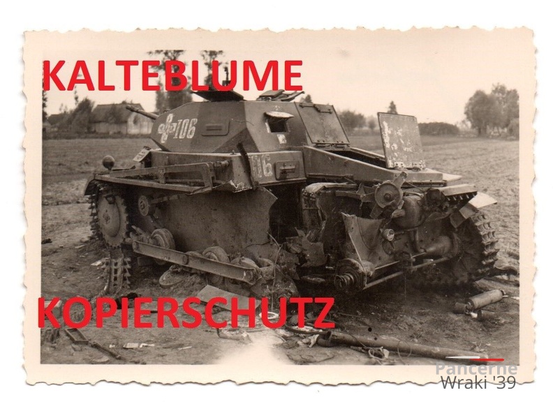 [Z.Inf.Rgt.102.001] Zerstörter Panzer I mit Kennung 106 ,Warta bei Lodz , Polen Feldzug 1939 a.jpg
