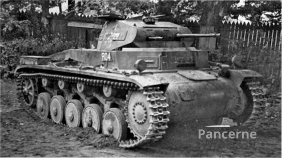 A Panzer II of the regimental headquarters in a Polish village.jpg