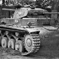 A Panzer II of the regimental headquarters in a Polish village