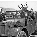 A wheeled vehicle (Kfz. 4) of the regiment with a twin machine gun for antiaircraft defense