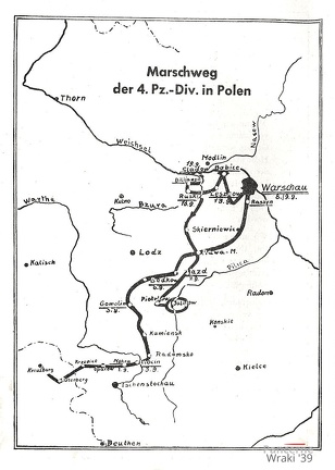 [4.Pz.Div] Marschweg der 4.Pz.Division im Feldzug Polen 1939