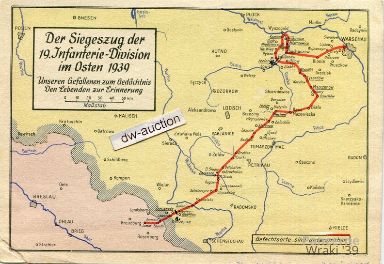 Marschweg der 19. Infanterie Division  im Feldzug Polen 1939 (001){a}.jpg