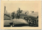[Z.Inf.Rgt.20.001] #038 Foto englische RAF Fairey Battle Flugzeug Wrack b. DIPPACH Luxemburg 1940