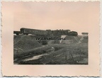 [Z.Art.Rgt.07.001] #036 Foto Unfall Dampflok Lokomotive Lok auf Brücke in Polen 1939 Eisenbahn Zug