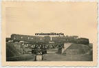 [Z.Art.Rgt.07.001] #037 Foto Unfall Dampflok Lokomotive Lok auf Brücke in Polen 1939 Eisenbahn Zug