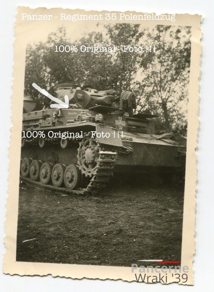 [Z.Pz.Rgt.35.001] X223 Foto Panzer Rgt. 35 Polen - Feldzug 1939 deutscher Panzer 3 Name Gneisenau aw.jpg