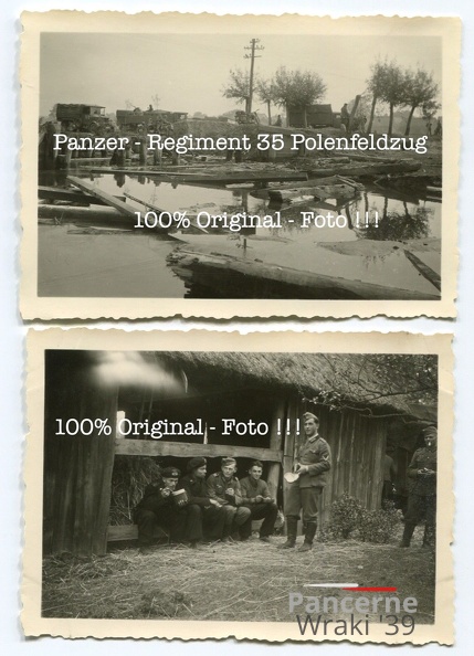 [Z.Pz.Rgt.35.001] X227 2 Fotos Panzer Rgt. 35 Polen - Feldzug 1939 Angriff Panzer Vormarsch Polen aw.jpg