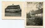 [Z.Pz.Rgt.35.001] X229 2 Fotos Panzer Rgt. 35 Polen - Feldzug 1939 Bauernhäuser Bevölkerung Haus aw