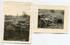 [Z.Pz.Rgt.35.001] X242 2 Fotos Panzer Rgt. 35 Polen - Feldzug 39 Polnische Stellung Mokra Klobuck  aw