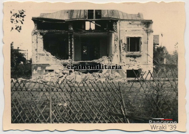 [Z.Inf.Rgt.72.002] #10 Orig. Foto zerstörtes Haus in WARSCHAU Polen 1939