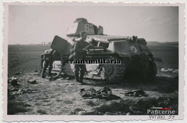 [Z.Inf.Rgt.72.002] #24 Orig. Foto franz. Beute Panzer Char Somua S-35 Tank zerstört in Frankreich 1940