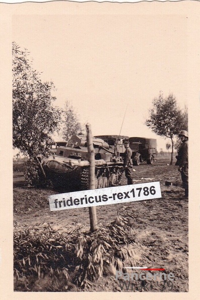 [Z.Pi.Btl.37.002] 023 Foto Polenfeldzug Blitzkrieg 1939 deut. Panzer Tank zerschossen Kriegsgerät aw