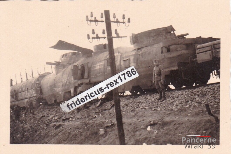 [Z.Pi.Btl.37.002] 025 Foto Polenfeldzug Blitzkrieg 1939 polnischer Panzerzug Tank Lok Eisenbahn aw