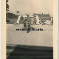 [Z.Art.Rgt.53.001] #026 Foto Vormarsch Krad Kradmelder b. zerstörte Brücke Polen 1939 Warthe