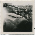 [Z.Art.Rgt.53.001] #091  Foto zerstörte Pkw Lkw an Loire Brücke SULLY-SUR-LOIRE Frankreich 1940