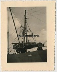 [Z.Art.Rgt.53.001] #097 Foto Schiff Verladung Artillerie Geschütz Hafen NEAPEL Napoli Italien 1941
