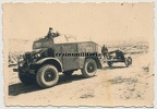 [Z.Art.Rgt.53.001] #107 Foto englische Beute Lkw m. Pak Geschütz b. EL ALAMEIN Ägypten Afrika 1942
