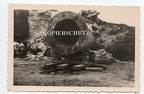 [Z.X0017] (p11) Polen 1939 Soldat Stollen zerst.Bunker Shelter geschütz Kanone Mörser