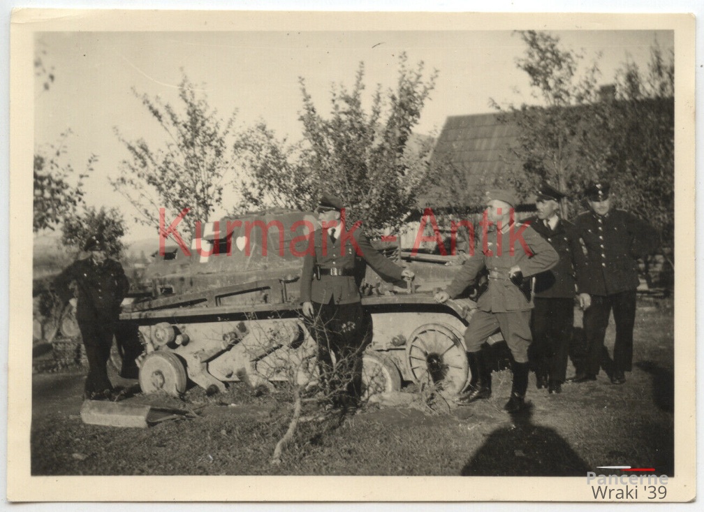 [Z.X0010] Q561 Foto Wehrmacht Polen Spytkowice Nowotarski Panzer II Front combat crash