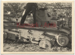 [Z.X0010] Q562 Foto Wehrmacht Polen Spytkowice Nowotarski Panzer II Front combat crash