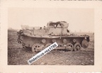 [S0013] deut. MG Panzer Tank PzKpfw nach Schlacht bei Hannut 1940 Volltreffer aw