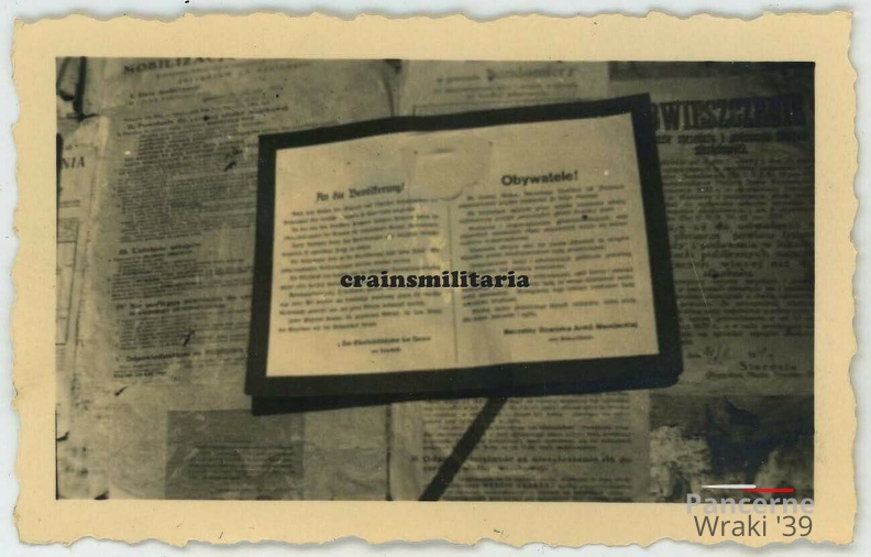[Z.Aufkl.Abt.(mot).08.001] #057 Foto Aufruf Bekanntmachung Schild Plakate in Polen 1939.jpg