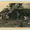 [Z.Aufkl.Abt.(mot).08.001] #060 Foto brennende 5.PD Panzerspähwagen 8-Rad Funk SdKfz 263 in Polen 1939