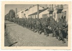 [Z.Inf.Rgt.91.001] Foto Soldaten der Wehrmacht marschieren durch Krasnystaw in Polen 1939 IR 91