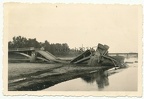 [Z.Pz.Abw.Abt.53.001] Foto Panzerjäger Abt. 53 Polenfeldzug 1939 gesprengte Fluss Brücke in Polen