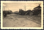 [Z.X0036] Foto Wehrmacht 1939 Polen Warschau zerstörte Straßenbahn Wagen Nr.34 Triebwagen aw