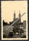 [Z.X0036] Foto Wehrmacht Einmarsch in Kutno Fahrzeug Kolonne Kirche1939 Polen Feldzug aw