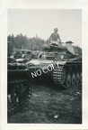 [Z.Pz.Rgt.08.007] #021 Foto WK2 Panzer Zug Vormarsch, Elbing - hübsche junge Dame auf Panzer D1.1.1