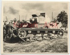 [Z.s.Art.Abt.(mot.).641.001] D864 Foto Wehrmacht Artillerie Abt.641 Polen Warschau Beute Panzer 7TP TOP !