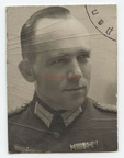 [Z.Pz.Rgt.01.006] A709 Foto Wehrmacht Panzer Regt.1 Portrait Passbild Ausweis Offizier Kommandeur