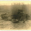 [Z.X0057] Orig. Foto zerstörte Panzer IV Tank b. SCHWETZ Swiecie Weichsel Polen 1939 A3