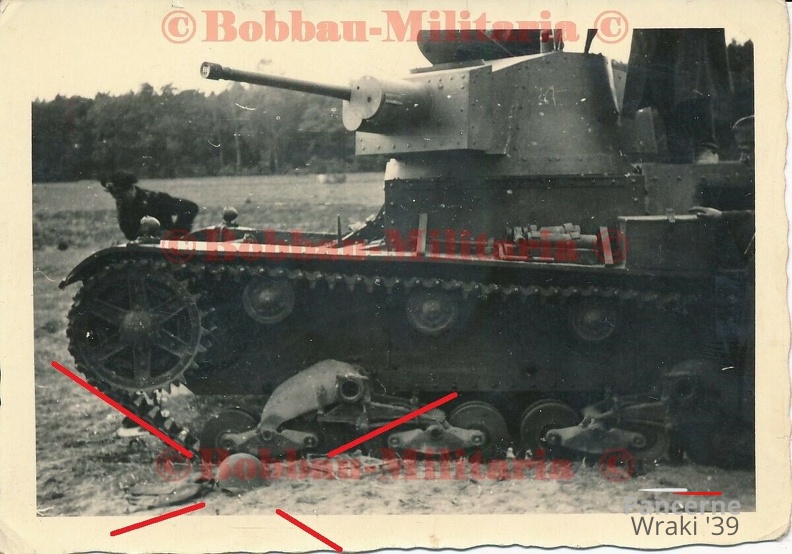 [Z.Pz.Rgt.11.011] P497 Polen Panzer-Rgt.11 polnischer 7TP Panzer polish army tank Hełm wz.31 TOP aw