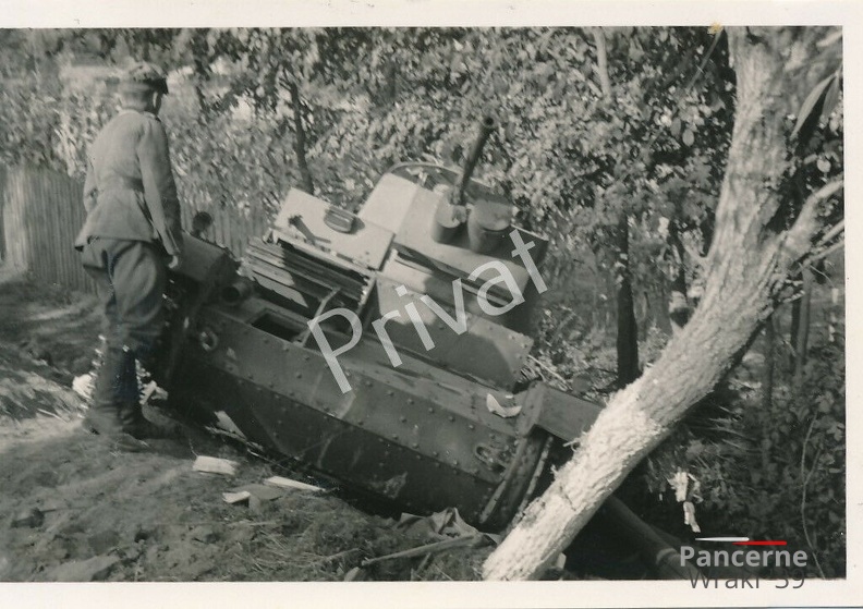 [Z.Pz.Div.04.003] Foto WK II Wehrmacht Soldaten Panzer tank char zbiornik Polen Polska H1.56