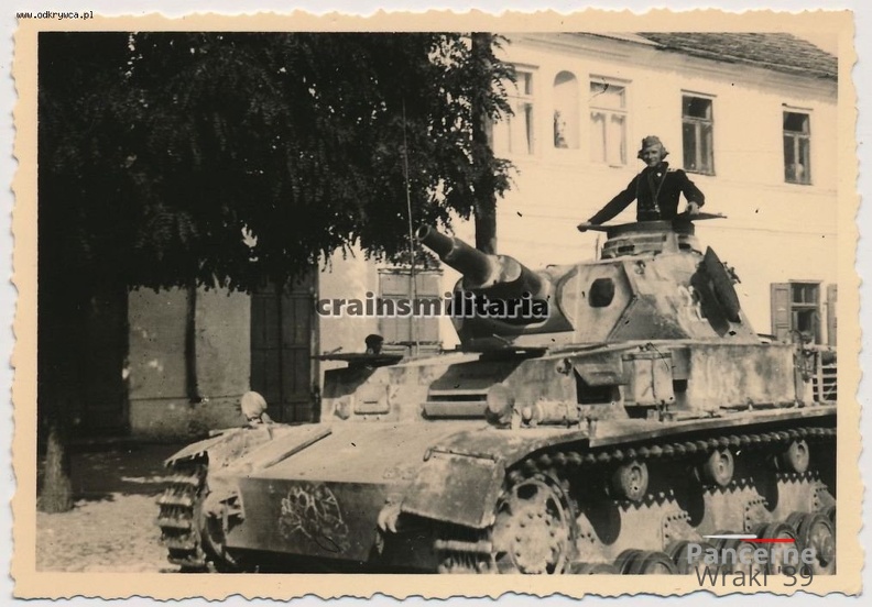 [Z.Aufkl.Abt.(mot.).08.002] Panzer IV Tank m. Wappen Kennung der 5.Pz.Div. in STASZOW Polen 1939