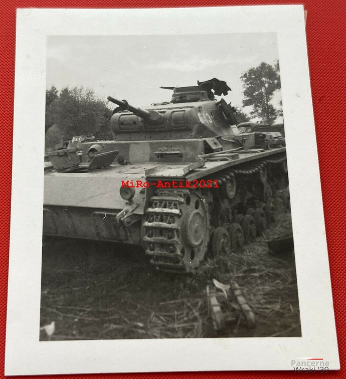 [Z.Inf.Rgt.85.001] Foto, Wk2, 9.I.R.85, Panzerkampfwagen III in Polen, Turmnummer 643 (N)50405 aw