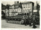 [Z.Pol.Rgt.02.001] Orig. Foto Panzer IV Tank Polizei am Marktplatz PLESS Pszczyna Polen 1939
