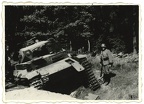 [Z.Pol.Rgt.02.001] Orig. Foto zerstörte Panzer Tank nach Kampf PLESS Pszczyna Polen 1939 b