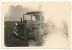 [Z.Kw.Tr.Rgt.602.001] Foto (1) zerschossener Kübelwagen PKW der Wehrmacht in Konitz Chojnice Polen 1939