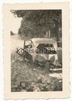 [Z.Kw.Tr.Rgt.602.001] Foto (1) zerschossener PKW der Wehrmacht auf der Straße in Polen 1939 Polenfeldzug !