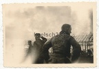 [Z.Kw.Tr.Rgt.602.001] Foto (2) Großfeuer auf einem Gutshof in Sobrost bei Nordenburg Ostpreußen Polen 1939 b