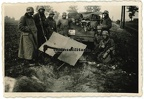 [Bofors37mm] Orig. Foto Panzerjäger Unfall mit polnische Beute PaK Geschütz Lkw in Polen 1939