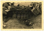 [Z.Pz.Rgt.02.003] Orig. Foto (39) zerstörte Panzer II Tank des Pz.Rgt.2 m. Wappen in Polen 1939