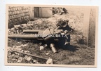 [Z.Inf.Rgt.61.002] (j30) Polen 1939 Inf. Rgt. 61 Gefechtsstand zerst. Flak Geschütz Kanone Trümmer