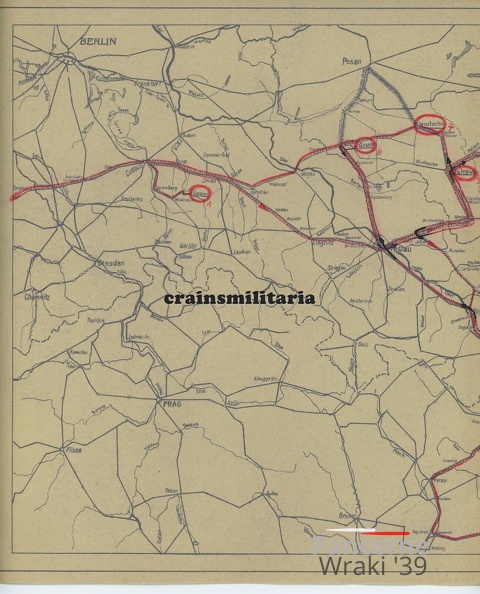 [Z.Eis.Pi-Br.B.Batl.638]  Orig. Karte Marschweg Br.Bau.Btl.638 in Polen 1939 Sieradz Jordanow Lancut Grune b.jpg