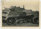 [Z.Inf.Rgt.72.003] Orig. Foto zerstörte Panzer 35 (t) Tschechien Beute Tank b. Warschau Polen 1939